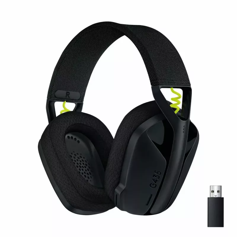 LOGITECH G435 Lightspeed belaidžiai žaidimų ausinės - juodos