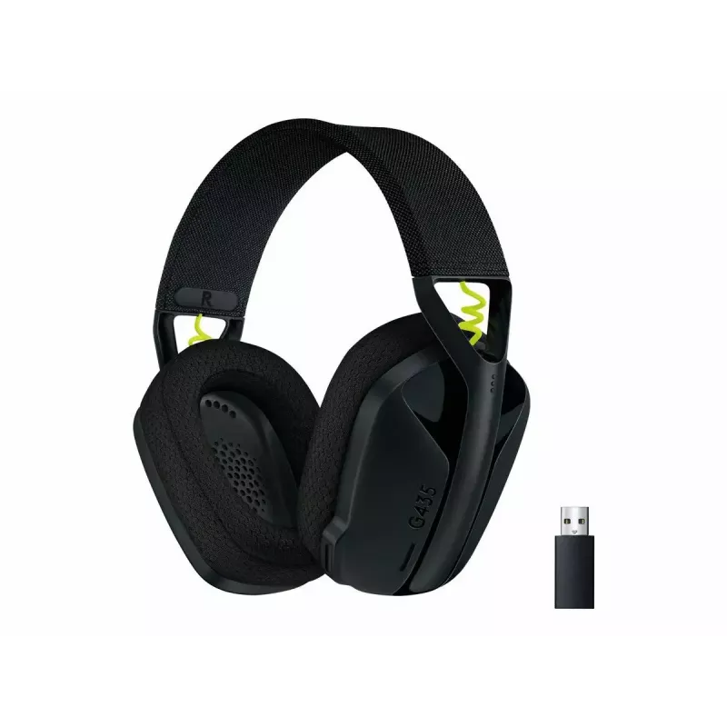 LOGITECH G435 Lightspeed belaidžiai žaidimų ausinės - juodos