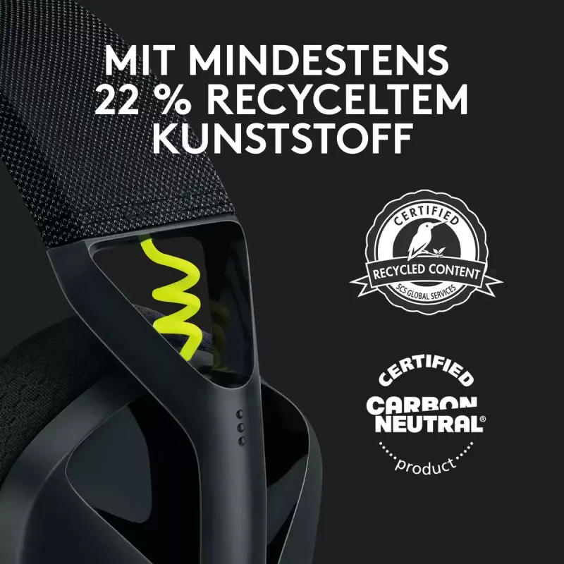 LOGITECH G435 Lightspeed belaidžiai žaidimų ausinės - juodos