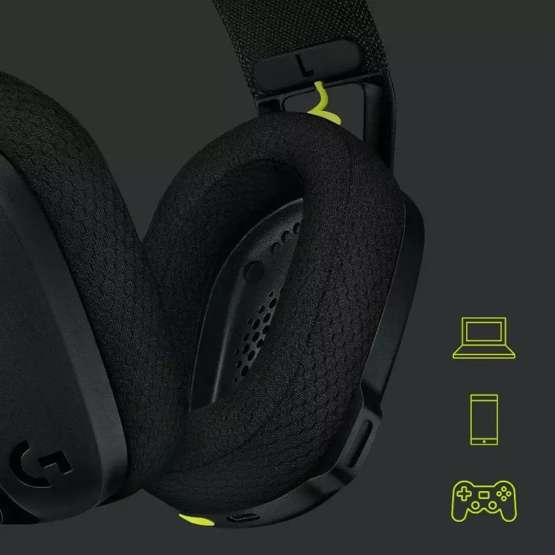 LOGITECH G435 Lightspeed belaidžiai žaidimų ausinės - juodos