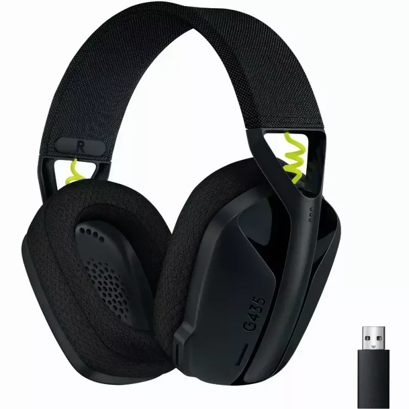 LOGITECH G435 Lightspeed belaidžiai žaidimų ausinės - juodos