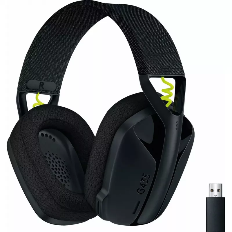 LOGITECH G435 Lightspeed belaidžiai žaidimų ausinės - juodos