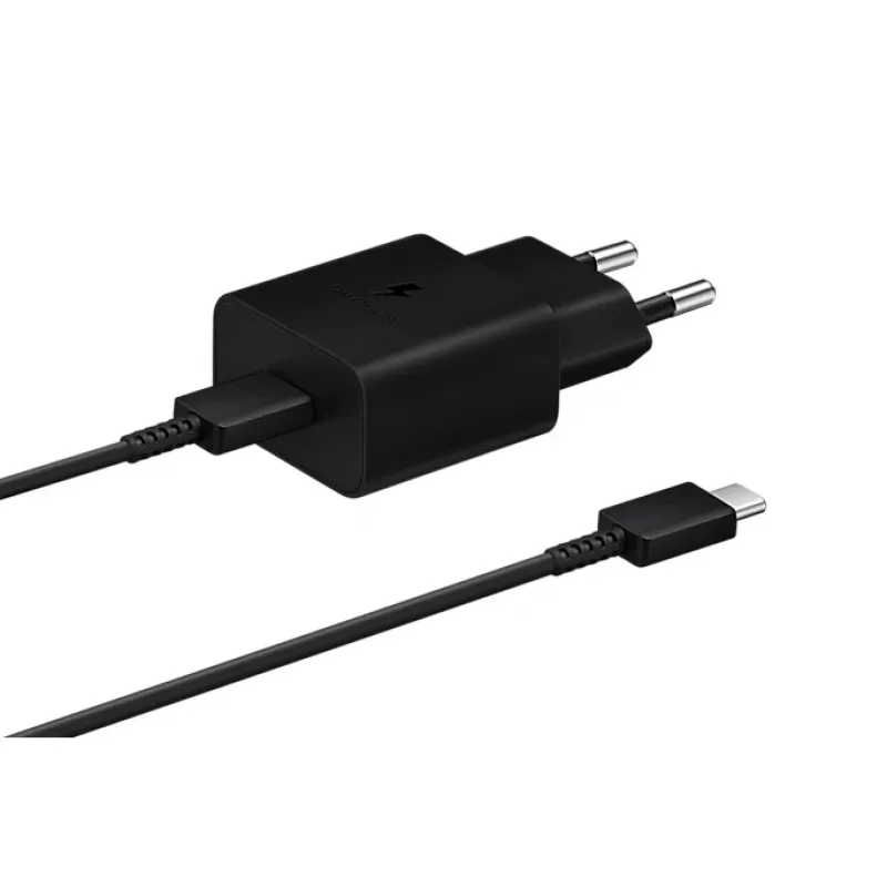 Mobilusis įkroviklis Samsung EP-T1510XBEGEU, 1 USB-C prievadas, 9V/1.67A išvestis, 1 m kabelis, juodas