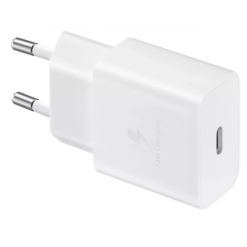 AC Indoor Fast Charger Samsung EP-T1510XWEGEU, USB-C 1-port, 5–9V, 1 m kabelis, White
