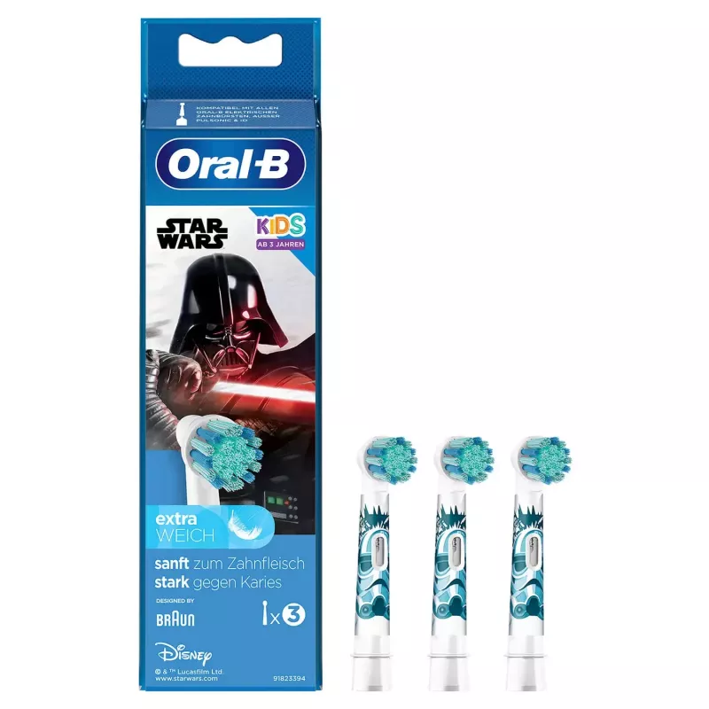 Toothbrush Oral-B Kids Star Wars 3 vnt. Balta Ypač minkšta