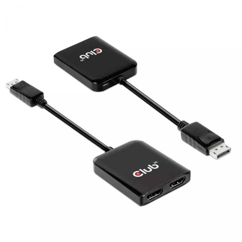 CLUB3D MST šakotuvas DisplayPort 1.4 į HDMI dviejų monitorių 4K60Hz M/F