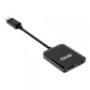 CLUB3D MST šakotuvas DisplayPort 1.4 į HDMI dviejų monitorių 4K60Hz M/F