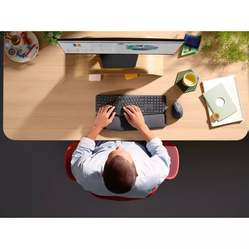 LOGITECH Ergo K860 - Belaidė išskirstyta klaviatūra Business Graphite Qwerty Pan Nordic