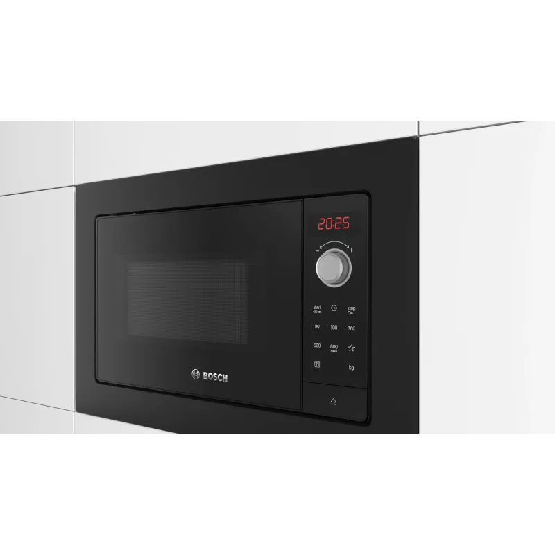 Bosch Serie 2 BFL623MB3 mikrobangų krosnelė Juoda Solo mikrobangų krosnelė Įmontuojama 20 L 800 W