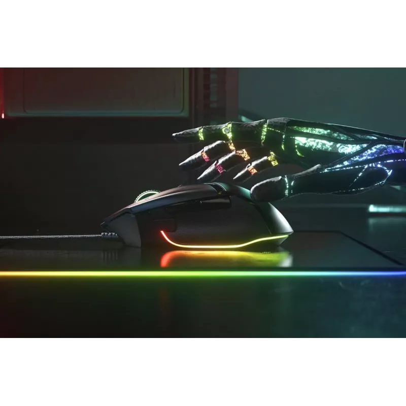Žaidimų pelė Razer Basilisk V3, dešinei rankai, optinė 26 000 DPI, 11 programuojamų mygtukų, USB-A, juoda