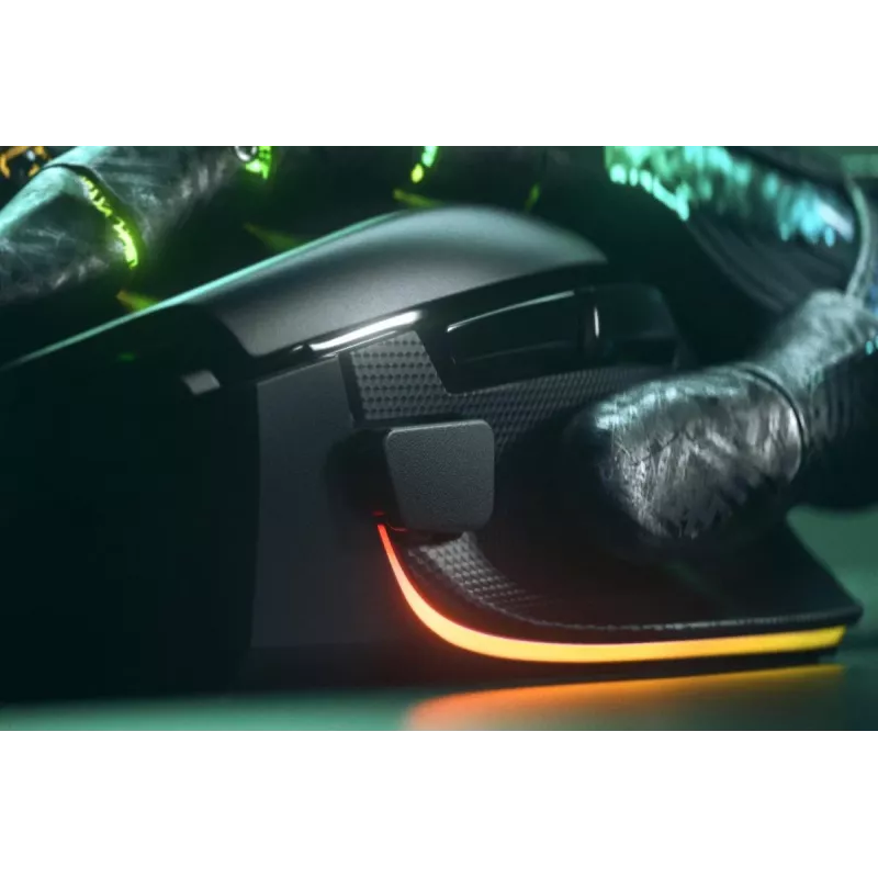 Žaidimų pelė Razer Basilisk V3, dešinei rankai, optinė 26 000 DPI, 11 programuojamų mygtukų, USB-A, juoda