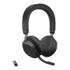 Jabra Evolve2 75 - USB-A MS Teams su stalo stovu - juoda