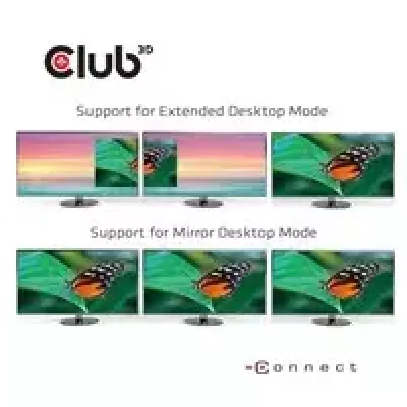 CLUB3D UNIVERSAL USB Gen1 Type-C Triple Display Dynamic PD Įkrovimo Stotelė su 65 W maitinimo šaltiniu (VGA, HDMI, DP, ETHERNET)