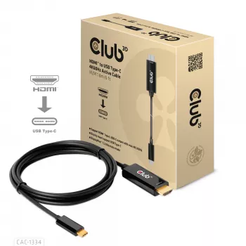 CLUB3D HDMI į USB Type-C 4K60Hz aktyvus kabelis V/V 1,8m