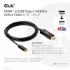CLUB3D HDMI į USB Type-C 4K60Hz aktyvus kabelis V/V 1,8m