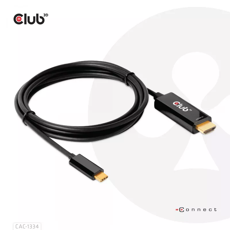 CLUB3D HDMI į USB Type-C 4K60Hz aktyvus kabelis V/V 1,8m