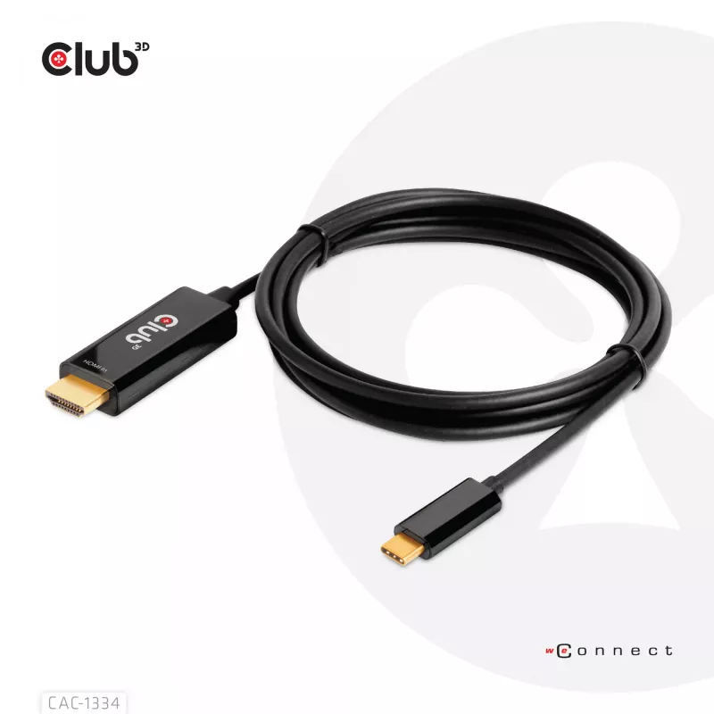 CLUB3D HDMI į USB Type-C 4K60Hz aktyvus kabelis V/V 1,8m