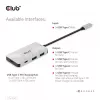CLUB3D USB Gen2 Type-C PD įkrovimo šakotuvas su 2x Type-C 10G prievadais ir 2x USB Type-A 10G prievadais