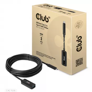 CLUB3D USB Gen2 Type-C į Type-A kabelis 10Gbps M/F 5m/16.4ft