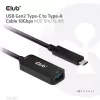 CLUB3D USB Gen2 Type-C į Type-A kabelis 10Gbps M/F 5m/16.4ft