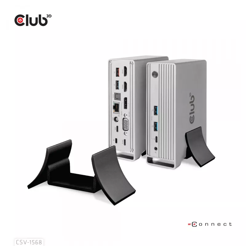 Docking stotelė CLUB3D CSV-1568 metaliniu korpusu, USB Gen2 Type-C, USB Gen2 Type-A, HDMI, DP, VGA, RJ45, 120W