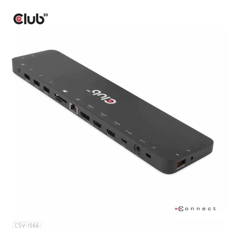 CLUB3D USB Gen1 Type-C Triple Display DP Alt mode Displaylink dinaminis PD įkrovimo dokas su 120 W maitinimo šaltiniu