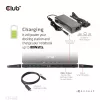 CLUB3D USB Gen1 Type-C Triple Display DP Alt mode Displaylink dinaminis PD įkrovimo dokas su 120 W maitinimo šaltiniu