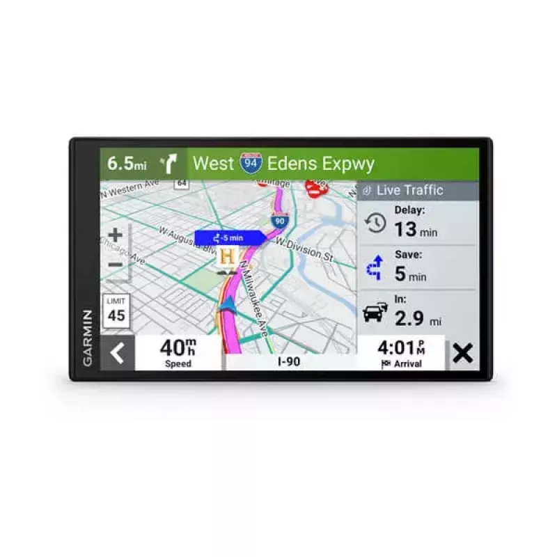 Automobilinis GPS navigatorius GARMIN DriveSmart 76 — 7 colių TFT lietimui jautrus ekranas, 32 GB atmintis, „Wi‑Fi“, „Bluetooth“, viso gyvenimo žemėlapių atnaujinimai (EU MT-S)