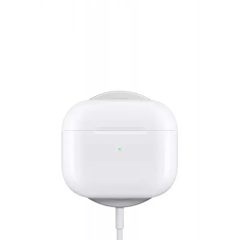 “Apple” “AirPods” 3 kartos + “MagSafe” įkrovimo dėklas Skambučiai/Muzika “Bluetooth” Balti