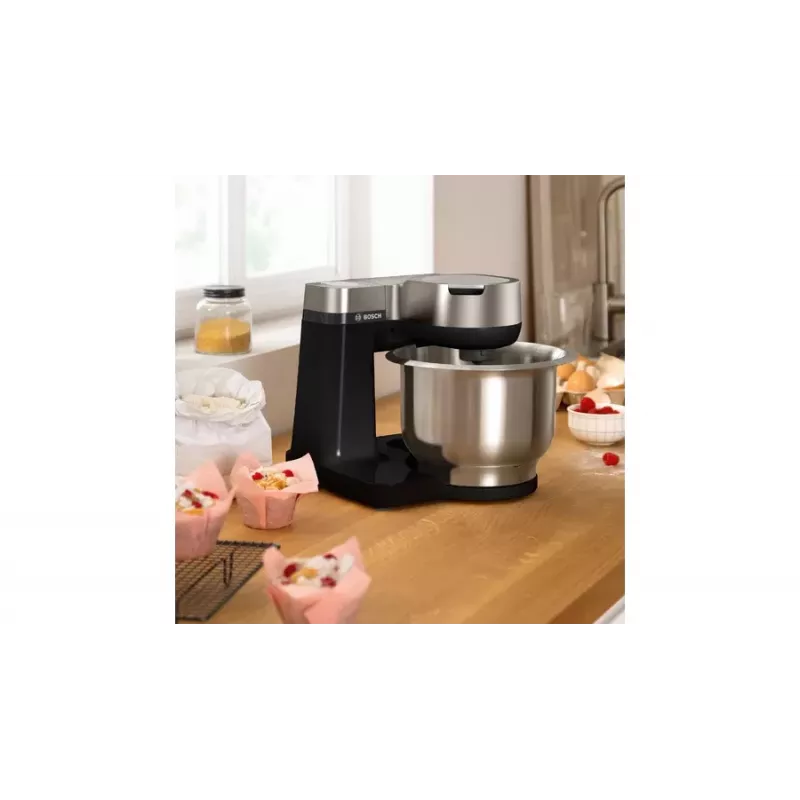 Bosch Serie 2 MUMS2VM00 virtuvinis kombainas 900 W 3,8 l juoda, sidabrinė