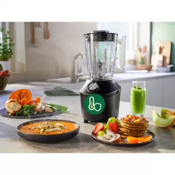 Philips 3000 serijos HR2191/01 blenderis 2 L Stalo blenderis 600 W Juodas, Skaidrus