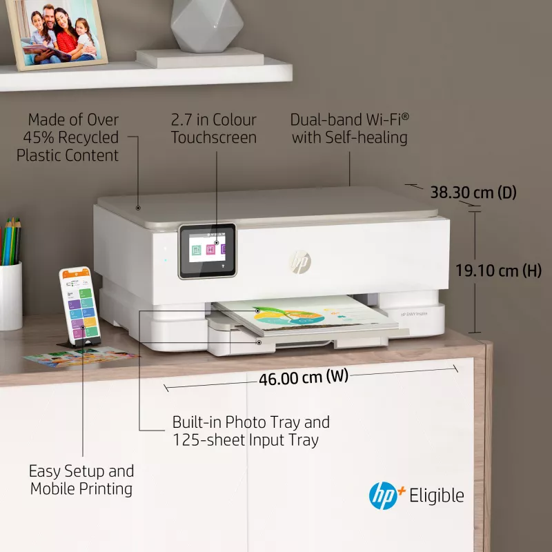 HP ENVY Inspire 7220e belaidis daugiafunkcis spalvotas spausdintuvas, Instant Ink; kopijavimo aparatas, skaitytuvas