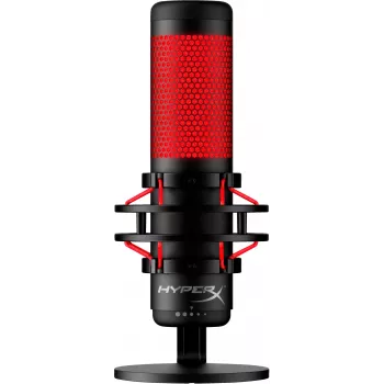 HyperX QuadCast - USB mikrofonas (juoda-raudona) - raudonas apšvietimas