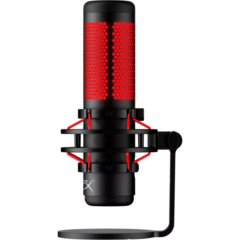 HyperX QuadCast - USB mikrofonas (juoda-raudona) - raudonas apšvietimas