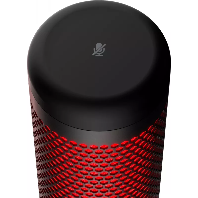 HyperX QuadCast - USB mikrofonas (juoda-raudona) - raudonas apšvietimas