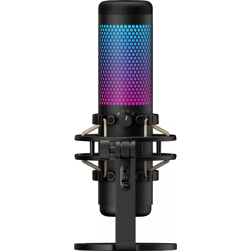 HyperX QuadCast S - USB mikrofonas (juodai pilkas) - RGB apšvietimas