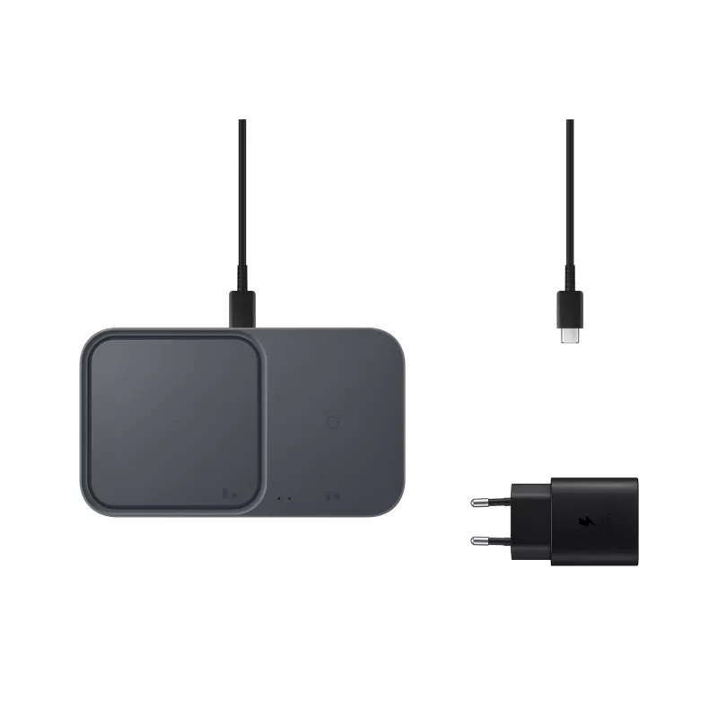 Belaidis vidaus USB įkroviklis Samsung EP-P5400 — 15 W, Pilka, skirtas išmaniajam telefonui, ausinėms, išmaniajam laikrodžiui