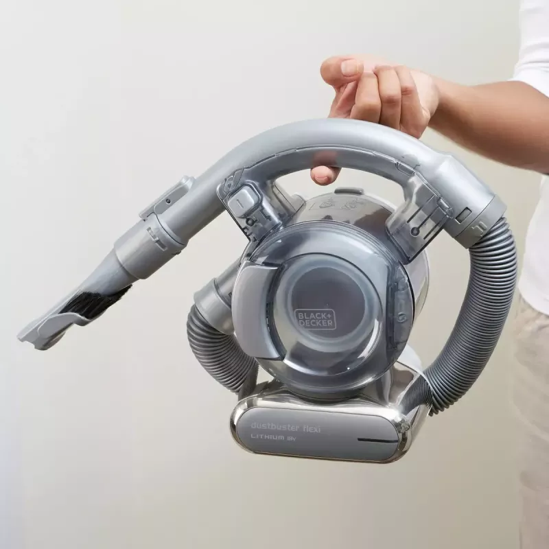 Rankinis dulkių siurblys Juoda & Decker PD1820L-QW — 18V ličio jonų, 1,5 Ah, 0,56 l be maišelio, veikimo laikas 15 min.