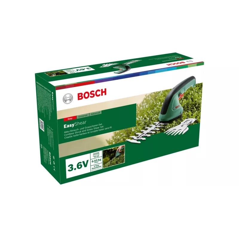 Bosch Easy Shear belaidės žolės žirklės 8 cm 3,6 V ličio jonų (Li-Ion) juoda, žalia