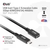 USB Gen1 Type-C ilginamasis laidas CLUB3D CAC-1531, 1 m, USB-C kištukas į 2× USB-C lizdą, 5 Gbps, 60 W PD, 4K@60Hz