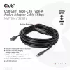 CLUB3D USB Gen1 Type-C į Type-A aktyvus adapterio kabelis 5Gbps M/F 10m