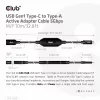 CLUB3D USB Gen1 Type-C į Type-A aktyvus adapterio kabelis 5Gbps M/F 10m