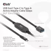 CLUB3D USB Gen1 Type-C į Type-A aktyvus adapterio kabelis 5Gbps M/F 10m