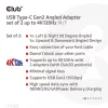 USB Type-C Gen2 kampinis adapteris, rinkinys iš 2 vnt. CLUB3D CAC-1528 — USB-C į USB-C, palaiko 4K@120Hz
