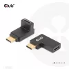 USB Type-C Gen2 kampinis adapteris, rinkinys iš 2 vnt. CLUB3D CAC-1528 — USB-C į USB-C, palaiko 4K@120Hz