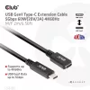 CLUB3D USB Gen1 Type-C ilginimo kabelis 5Gbps 60W(20V/3A) 4K60Hz M/F 2m/6,56ft