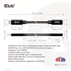 CLUB3D USB Gen1 Type-C ilginimo kabelis 5Gbps 60W(20V/3A) 4K60Hz M/F 2m/6,56ft