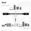 CLUB3D USB Gen1 Type-C ilginimo kabelis 5Gbps 60W(20V/3A) 4K60Hz M/F 2m/6,56ft