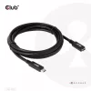 CLUB3D USB Gen1 Type-C ilginimo kabelis 5Gbps 60W(20V/3A) 4K60Hz M/F 2m/6,56ft