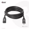 CLUB3D USB Gen1 Type-C ilginimo kabelis 5Gbps 60W(20V/3A) 4K60Hz M/F 2m/6,56ft